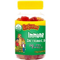 릴크리터스 꾸미바이트 이뮨 아연 비타민 C D 150g, 60정, 1개