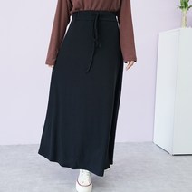 빅걸스토리 여성 빅사이즈 코비 스판 밴딩 캐주얼 플레어 롱 스커트