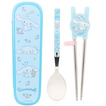릴팡 산리오 스텐릴팡젓가락스푼글라이더케이스 2단계, 시나모롤, 젓가락 + 숟가락 + 케이스, 1세트