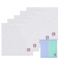 송월타월 어린이집 캐릭터 고리타올 시즌2 야구공 5p + 송월 캐릭터 고리수건 랜덤 발송 세트, 흰색(야구공), 1세트