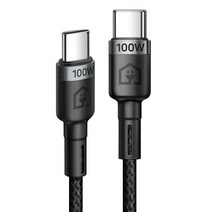 홈플래닛 C to C PD100W 초고속 충전케이블, 70cm, 블랙, 1개