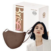 비앙브리제 시큐어 마스크 중형, 소바 브라운, 1개, 25개입