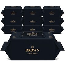 브라운 VIP 골드 브라운 엠보싱 저자극 아기물티슈 캡형, 70매, 30팩
