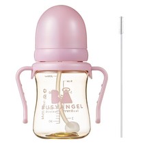 비지엔젤 PPSU 빨대컵 200ml, 핑크, 1개