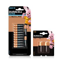 듀라셀 울트라 알카라인 건전지 AAA 12p + 알카라인 C 2p 세트, 1세트