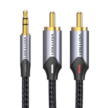 벤션 울트라 직조 3.5mm to 2 RCA 오디오 케이블 혼합색상, BCNBI 3m