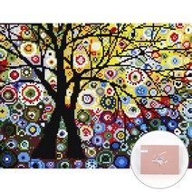 아트조이 DIY 보석십자수 캔버스형 30 x 40 cm, 생명의 나무, 1세트