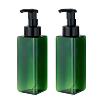 사각 거품용기 500ml, 그린(용기) + 검정(펌프), 2개