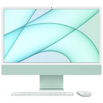 Apple 2021 아이맥 24, 그린, M1, Apple M1 8 core, SSD 512GB, 16GB, Retina 4.5K, Gigabit Ethernet, CTO