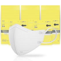 아에르 스탠다드 라이트핏 PLUS 보건용 마스크 백색 대형 KF94, 1개입, 50개
