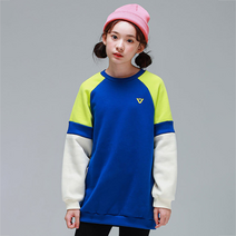 키스포 여아용 로미 기모 롱 맨투맨