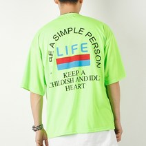 빌락트 LF프린팅 오버핏 반팔 티셔츠