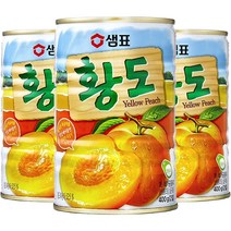 샘표 황도 통조림, 400g, 3개