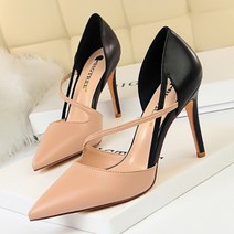 마켓A 여성용 투톤컬러밸런스 하이힐