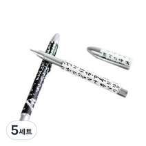 팔복상회 훈민정음 전통 기념품 볼펜 2p 세트, 블랙, 화이트, 5세트