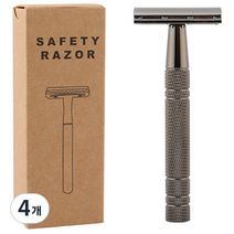 페이스바디 클래식 수동 날 면도기 브라운, 1개입, 4개