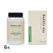버블데이 거품목욕 아로마 입욕제 피톤치트, 360g, 6개
