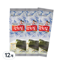 광천김 달인 김병만의 대용량 파래 식탁김, 55g, 12개
