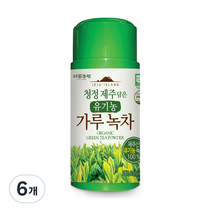 다농원 청정제주담은 유기농 가루녹차, 40g, 6개