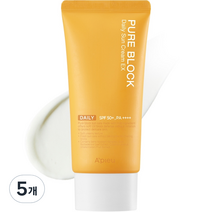 어퓨 퓨어 블록 내추럴 데일리 선크림 EX SPF50 PA++++, 100ml, 5개