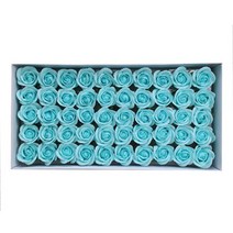 모리앤 프리미엄 DIY 장미 비누꽃머리 50p + 꽃대 50p, 연하늘