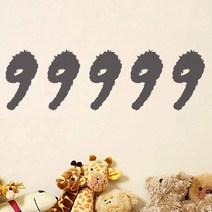 이니셜 스티커 5p 2세트, 연회색 9