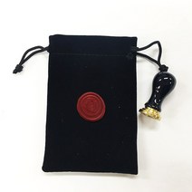 가일아트 미니쎄라믹 알파벳코인 씰도장 세트 (해당씰스티커부착), 2p (씰 1p, 코인 Q 1p) + 벨벳주머니, 1개