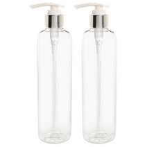 병도매닷컴 DT500 용기 540ml + 디스펜서, 용기(투명), 캡(실버), 2개