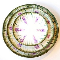 쉬즈데코 핸드페인팅 라벤더 줄접시세트, 1세트