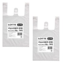 롯데이라이프 비닐봉투 백색, 12L, 180개