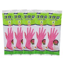 크린랲 고무장갑 ES 분홍, 5개입, 소(S)