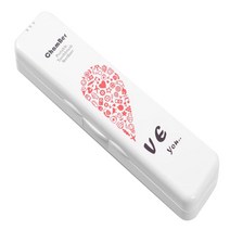 크림챔버 러블리 배터리형 휴대용 칫솔 살균기 DK-901, 러브커플B(핑크)