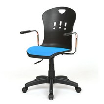 체어포커스 킹스 팔걸이형 회전의자 KS830-ART, 바디(블랙), 방석(블루)