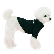 윙키뉴욕 데일리 포켓 강아지 티셔츠, BLACK