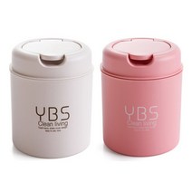 리버그린 원터치 미니휴지통, 핑크,화이트, 2개