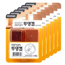 오공 마루지킴이 40mm 투명캡 사각형 4p, 6개입