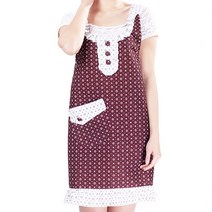 이코디 레이스 단추 앞치마, 브라운, 1개