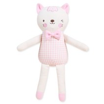 오가닉붐 유아용 롱롱이 고양이 애착인형, 여아