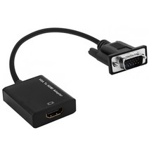 NEXTLINK 케이블 타입 VGA to HDMI 컨버터 2412VHC
