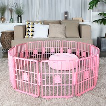 스마트 강아지 울타리 일반형 12p + 고정핀 12p, 펄핑크