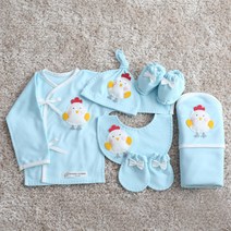 콩닥콩닥 신생아용 꼬꼬 캐릭터 배냇저고리 DIY만들기 6종세트 90% 박음질