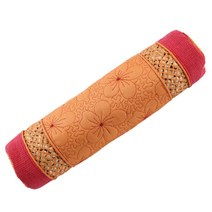 친환경편백아트 천연 황토 편백 경추베개 큐브칩, 다홍, 1개