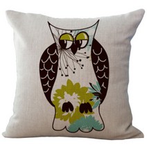 비케이 부엉이 만화그림 시리즈 쿠션커버