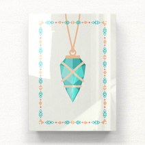 헬로우아티스트 대형아크릴액자 북유럽 히피 에메랄드목걸이 액자, 프레임 없음