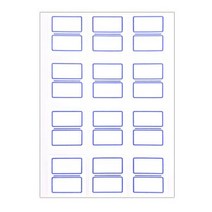 블루마토 사각 라벨 스티커 3 10p, 파랑, 8개입