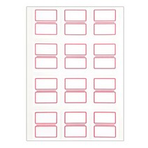 블루마토 사각 라벨 스티커 3 10p, 빨강, 8개입