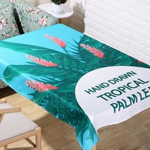 아울리빙 린넨 파라다이스 식탁보, E, 140 x 140 cm