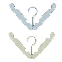 리버그린 여행용 접이식 옷걸이 특, 블루, 그린, 2개입