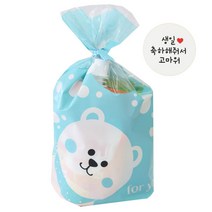황씨네도시락 큐티 곰 봉투 40p + 체크타이 블루 40p + 화이트원형 생일축하고마워 스티커 40p, 1세트