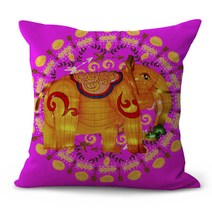 비케이 인도 코끼리 쿠션커버